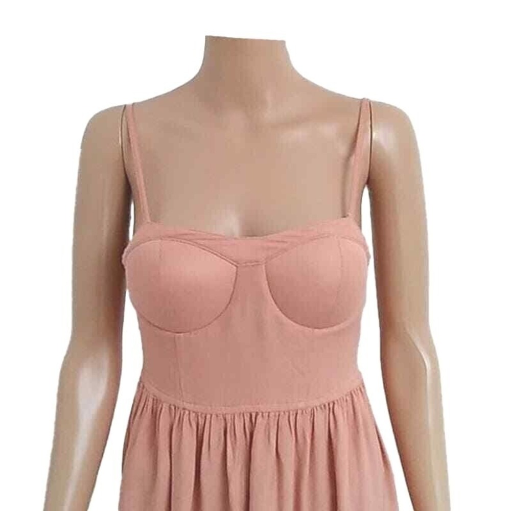 Rewash Sundress Women XS Peach Pink Molded Cup Adjustable Strap Rayon NWT Casual - Picture 4 of 9